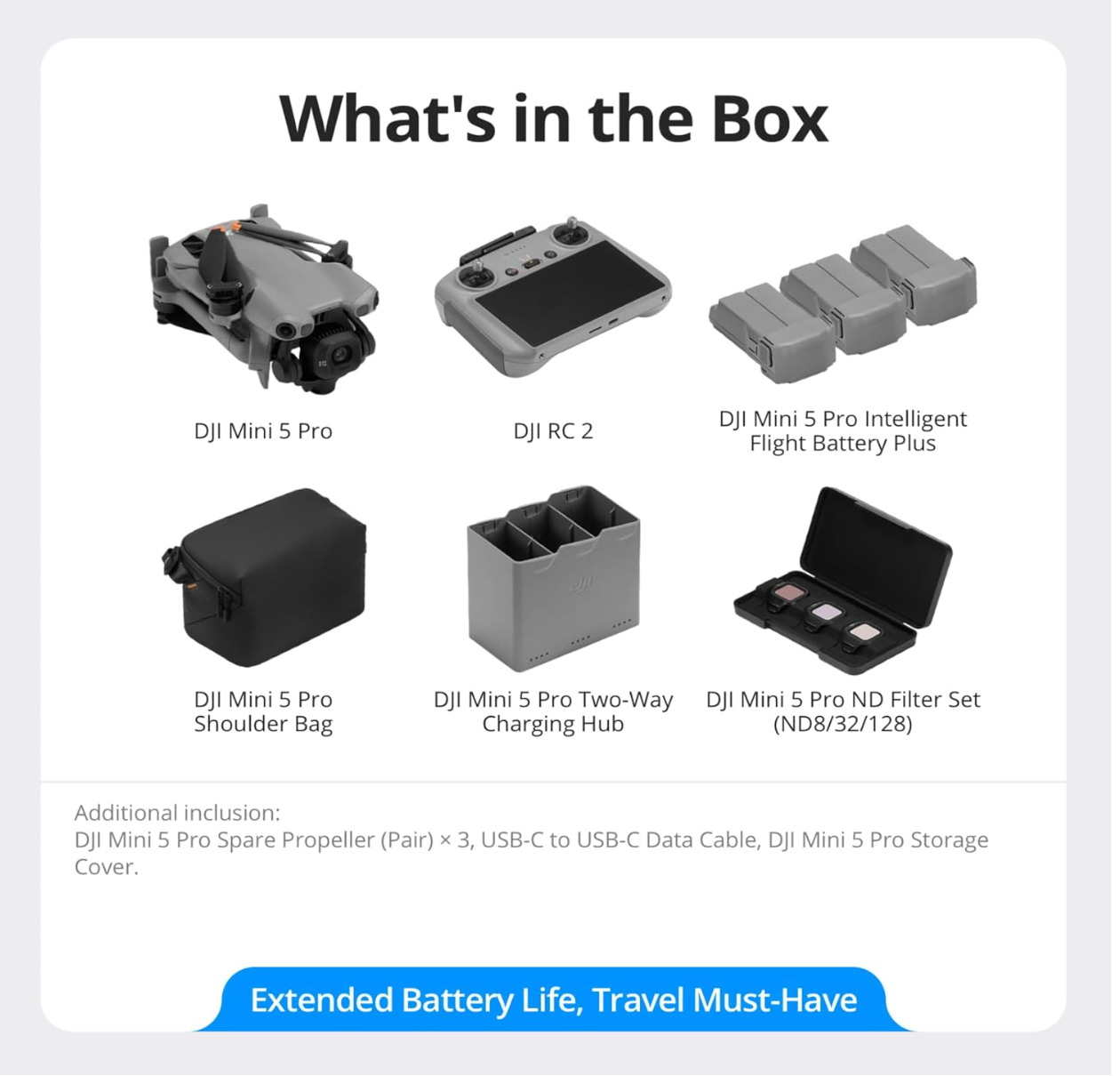 DJI Mini 5 Pro Fly More Combo Plus with DJI RC 2