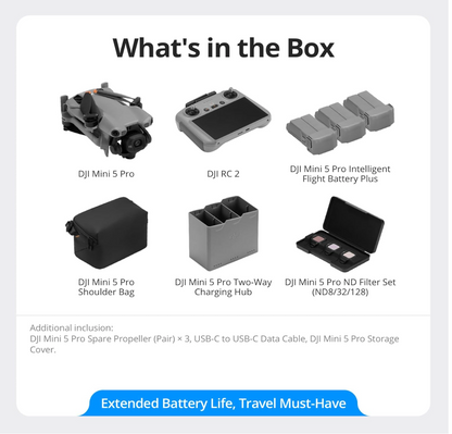 DJI Mini 5 Pro Fly More Combo Plus with DJI RC 2